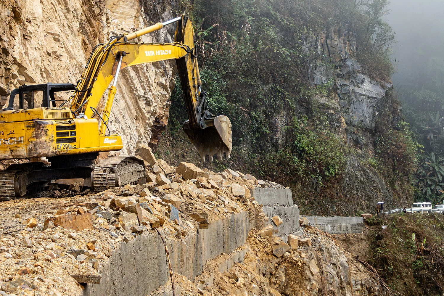 Excavators Road Construction, Aalo, Arunachal Pradesh